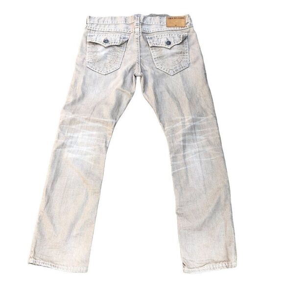 RARE True Religion Jeans Size 42 RICKY FLAP T Brown - Picture 3 of 12